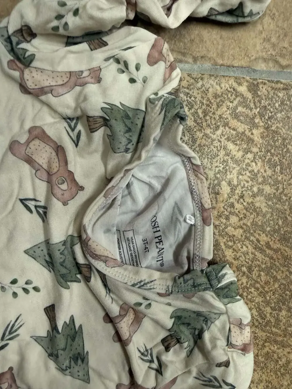 Posh Peanut Toddler Pajama Set Bear and Tree Print